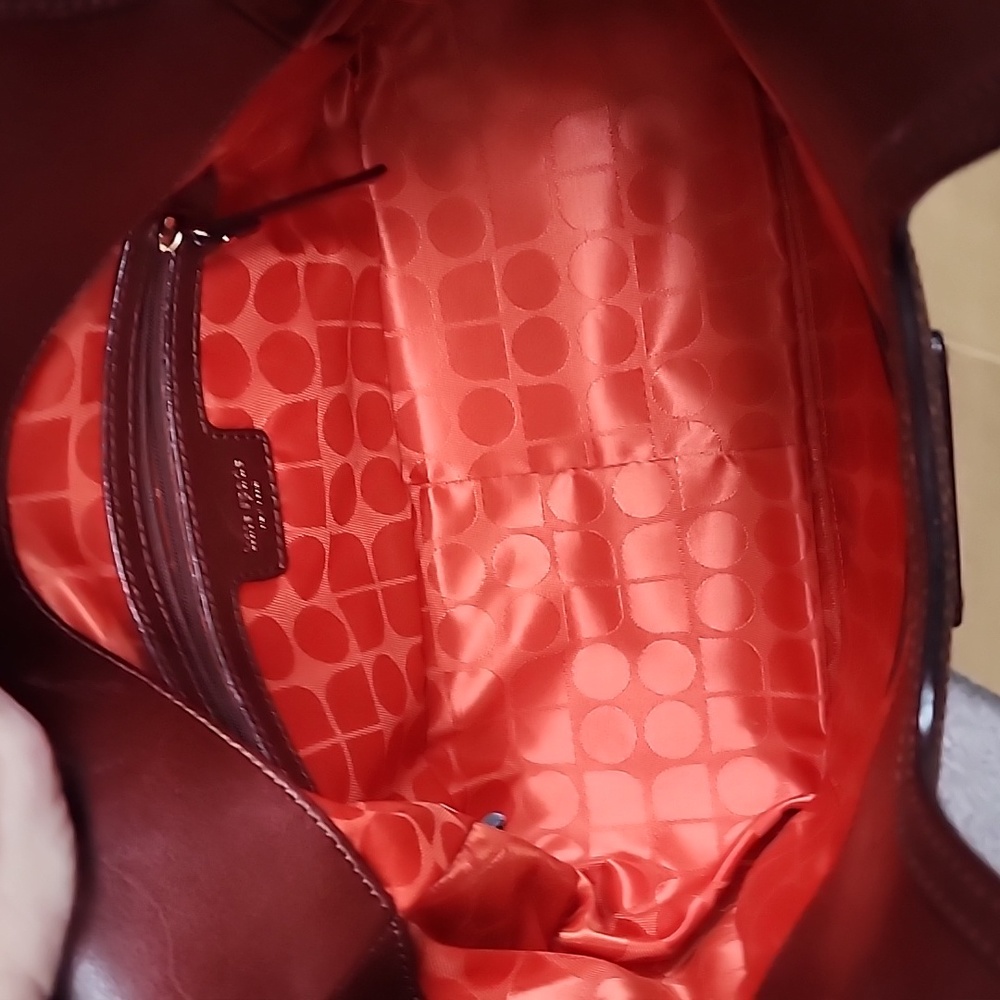 Kate Spade brown leather perforated purse - Picture 8 of 10